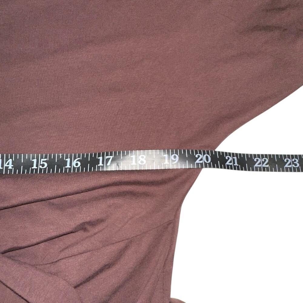 Modern Citizen Wei Tie Front Organic Cotton Brown Long Sleeve Midi Dress MEDIUM - Picture 7 of 8